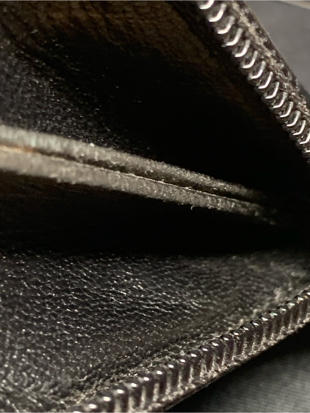 CHANEL Black Pebbled Leather Zip Wallet with Gold Pull - Picture 16 of 17